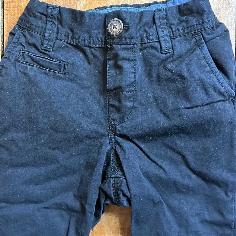H&M Pants size 6 to 9 Months Black Chino Dress Pants Spring Easter Cotton